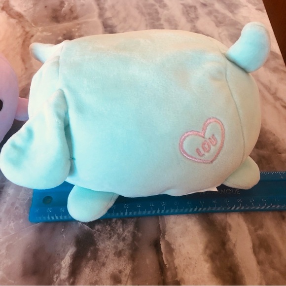 👀4/$25 Moj moj Surprise Pair Pink Mer Bunny and Aqua Dog Green - Picture 11 of 12